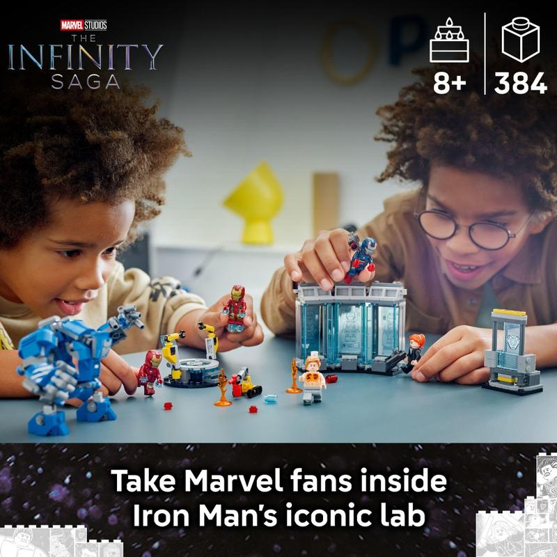Brinquedo de construção LEGO Marvel Iron Man's Laboratory 76315